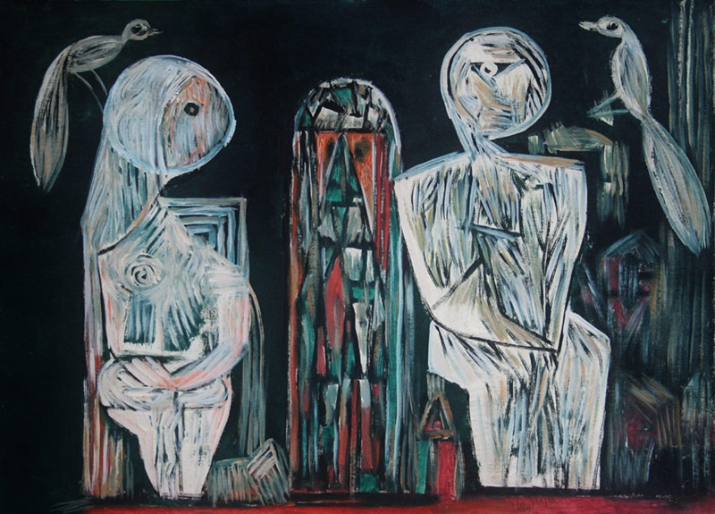 K S Kulkarni, Untitled, 1970s, Acrylic on paper