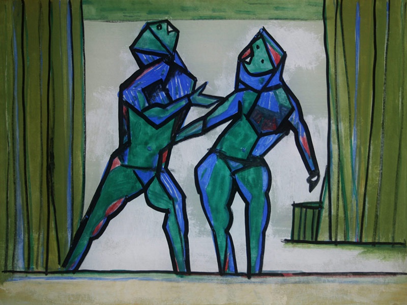 K S Kulkarni, Untitled, 1980s, Acrylic on paper