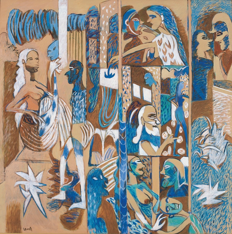 Kg Subramanyan, Asad, 1997, Oil on canvas