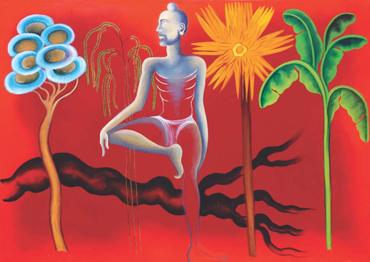 Arpana Caur, Yogi, 2010, Oil on Canvas