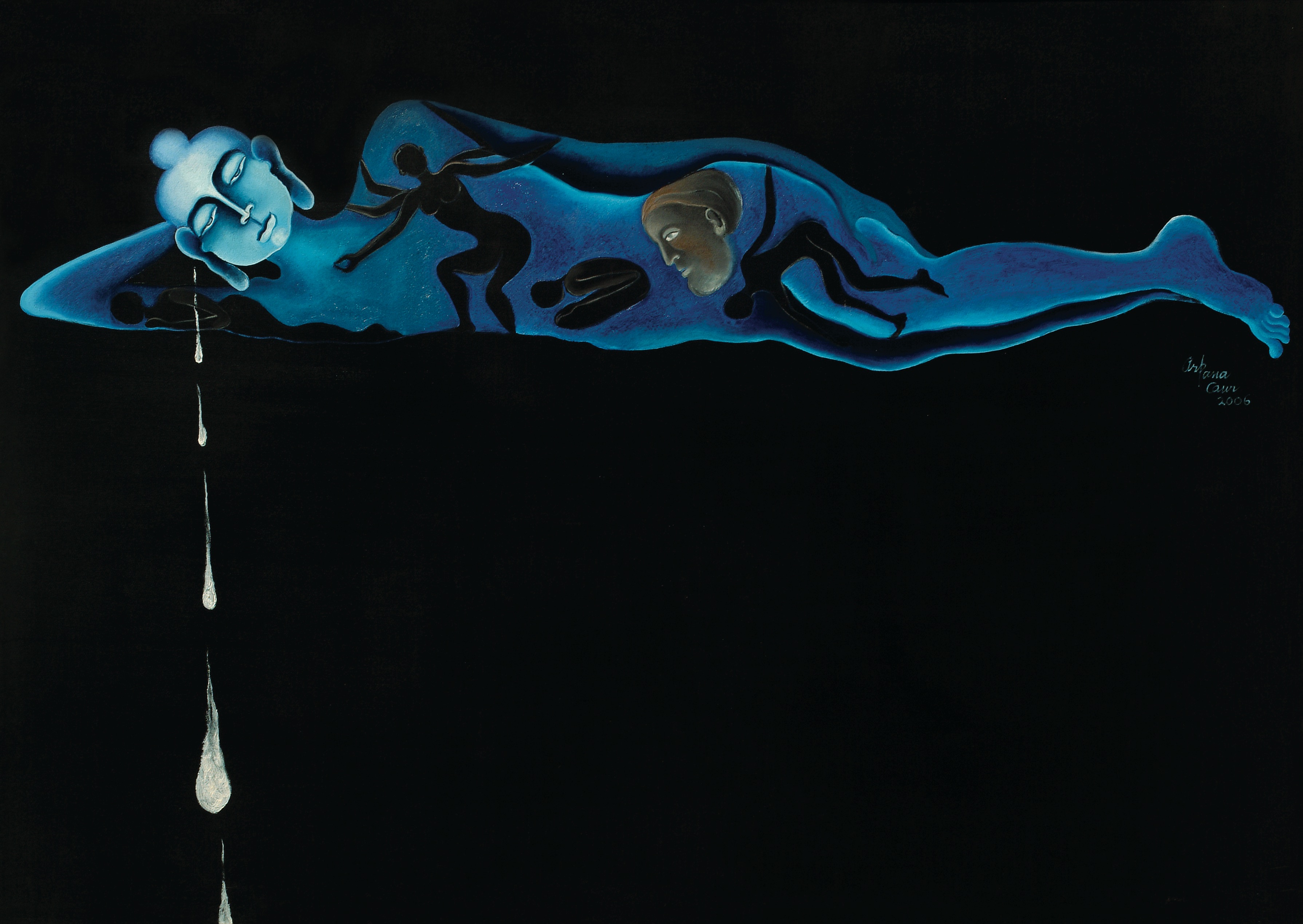 Arpana Caur, Compassion, 2006, Oil on canvas