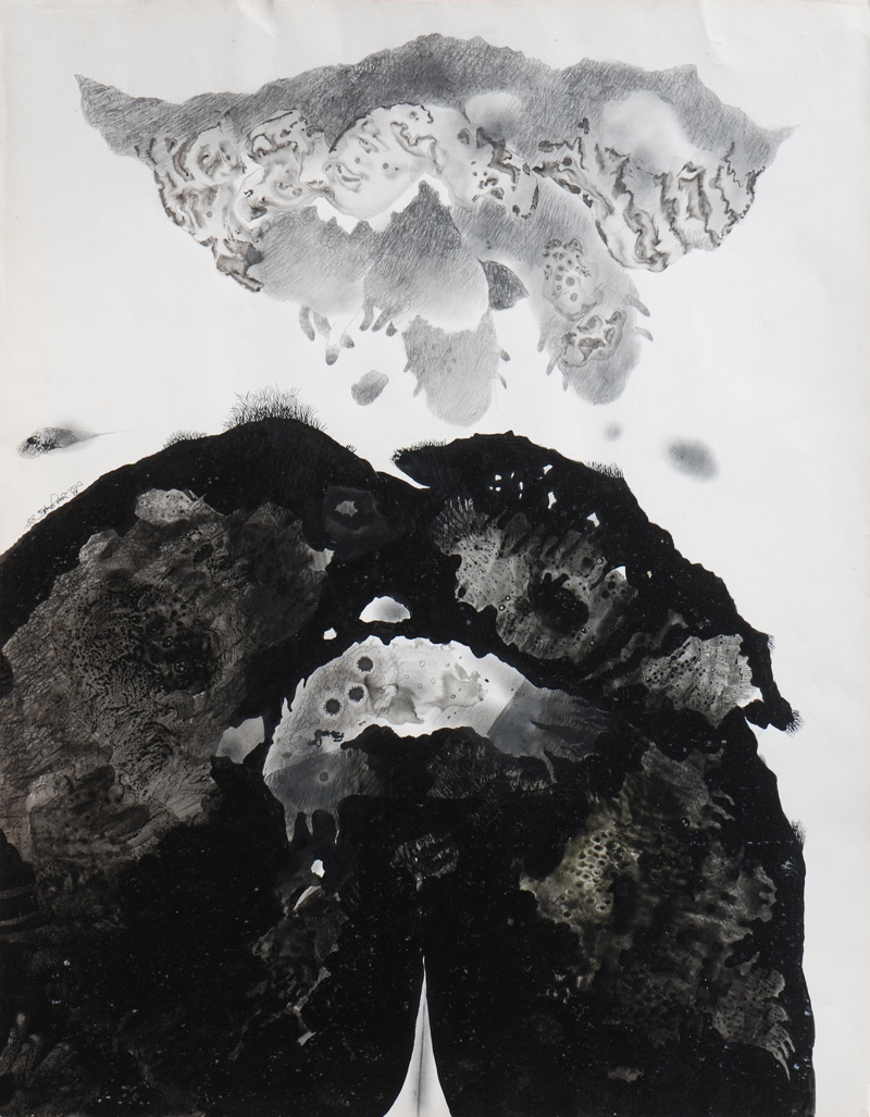 B D Gupta, Untitled, 1988, Watercolor on paper