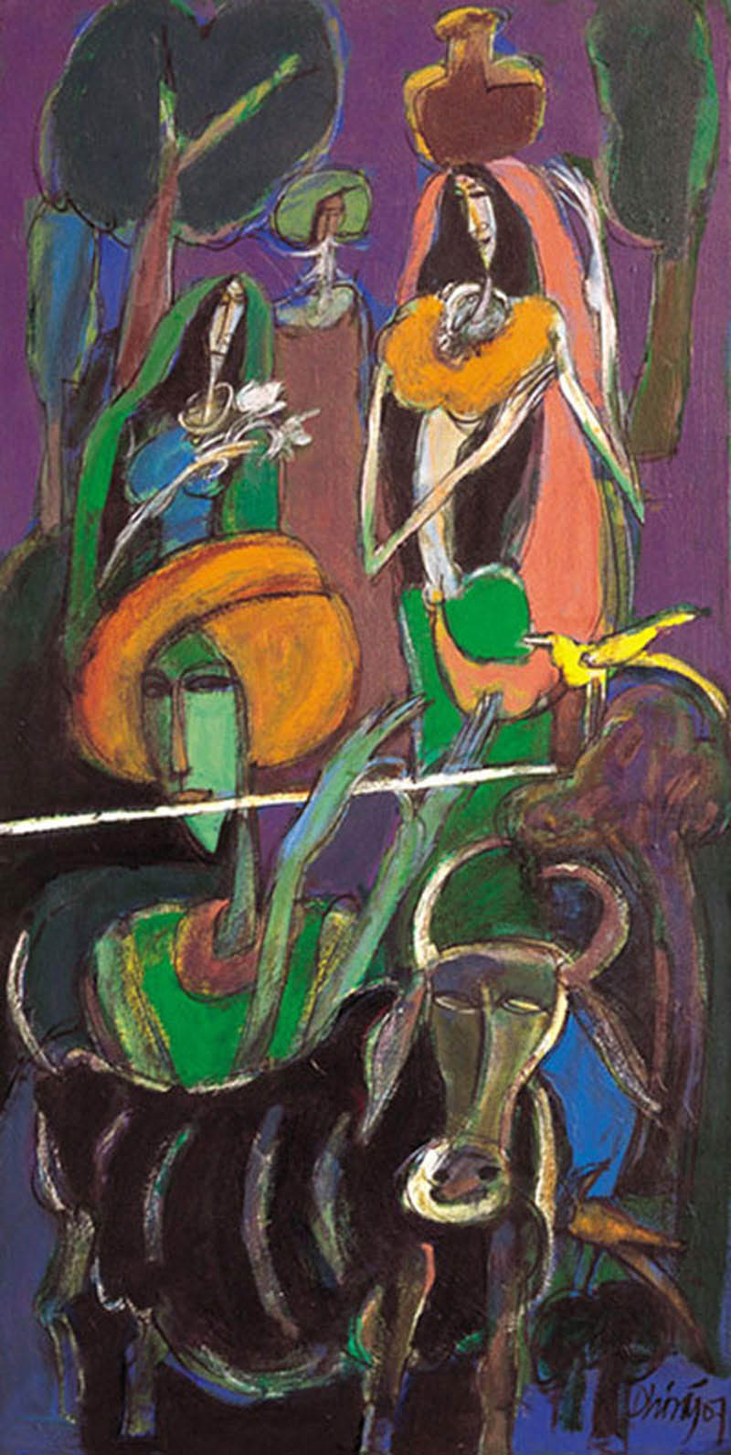 Dhiraj Choudhury, Sound of Rajasthan, 2007, Oil on canvas