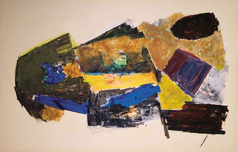 Ram Kumar, Untitled (Ghats), 2000, Acrylic on paper