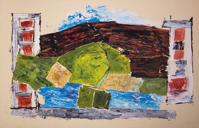 Ram Kumar, Untitled (Landscape), 2000, Acrylic on paper