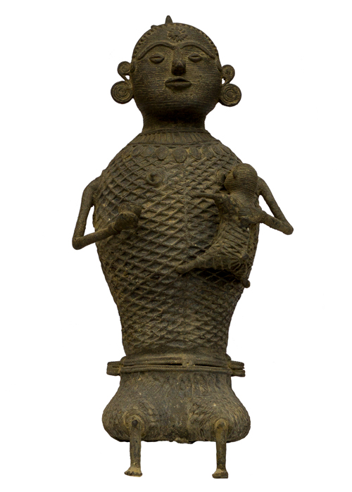 Kondh Bronzes, Mother and Child, Bronze (lost wax casting)