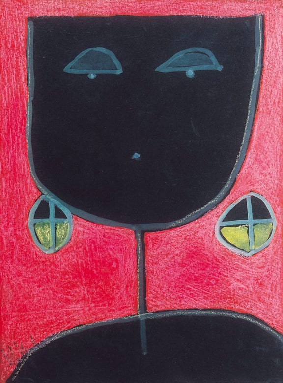 K S Kulkarni, Untitled, 1980s, Acrylic on paper