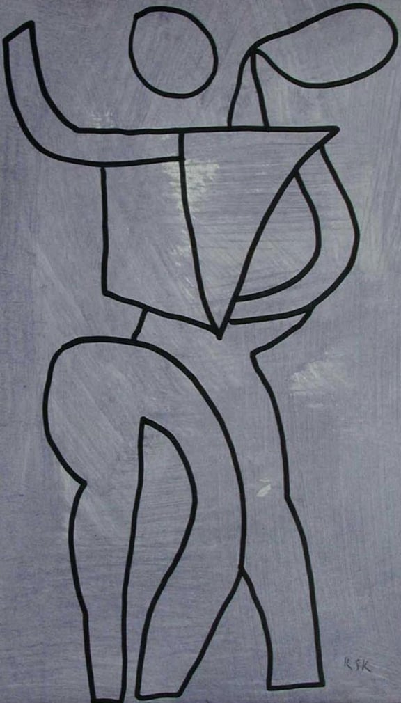 K S Kulkarni, Untitled, Acrylic ink and wash on paper