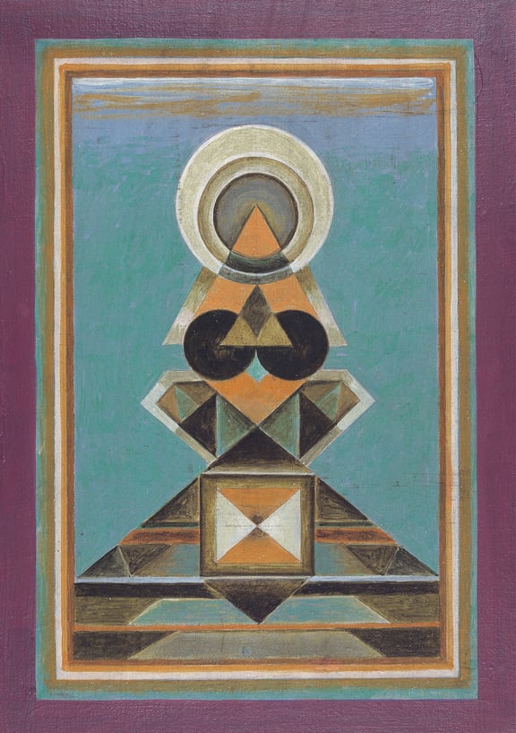 G R Santosh, Untitled, 1988, Acrylic on canvas board