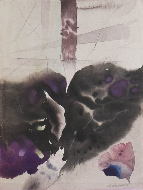 B D Gupta, Untitled, 1994, Watercolor on paper