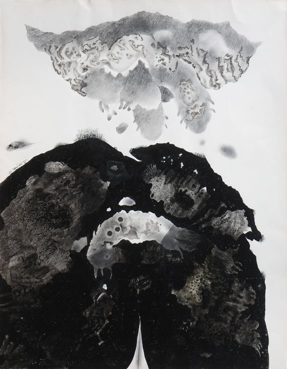 B D Gupta, Untitled, 1988, Watercolor on paper