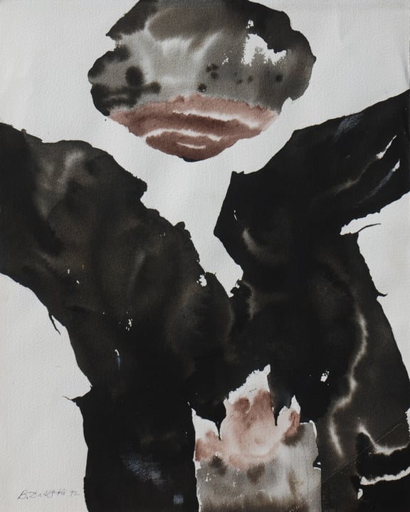 B D Gupta, Untitled, 1992, Watercolor on paper