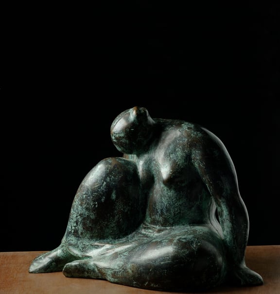 P D Gupta, Toe Point, 1950, Bronze AC2