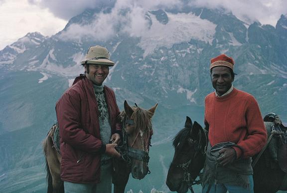 Virendra and H. K. Kuloy in Tashi Jong, Kashmir, 1970
