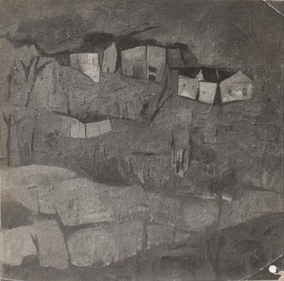 Ram Kumar, Sanjauli, 1959. Illustrated on the cover of his 1959 one-man show at Kumar Gallery