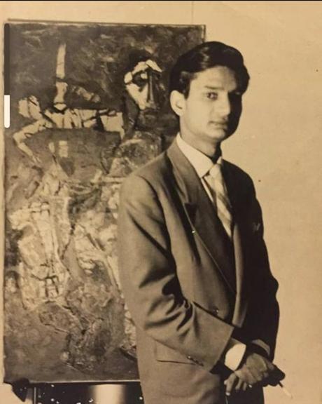 Ravi at the opening of the Husain solo show at Hanna Bekker vom Rath, Frankfurt, organised by Kumar Gallery in July 1960